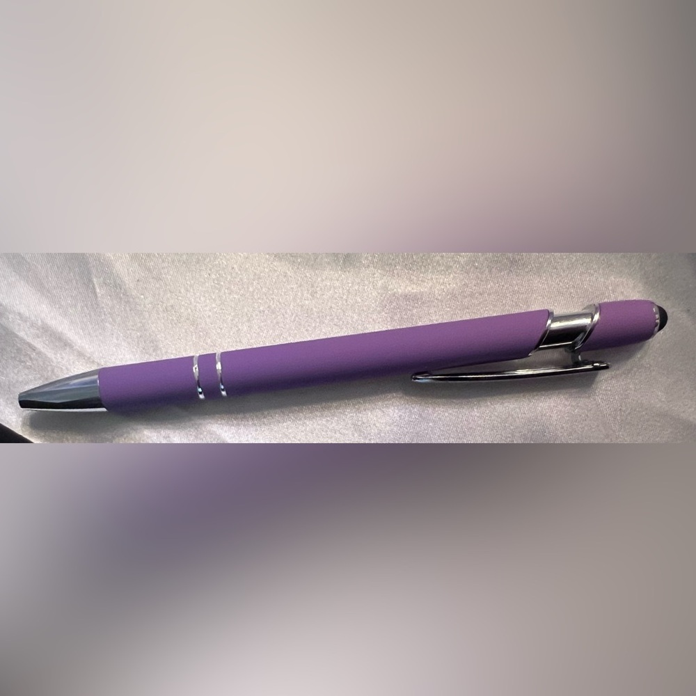 POSH IT PEN Purple Pen with Silver Accents  Posh It, Posh It Real Good Engraved - Picture 5 of 5